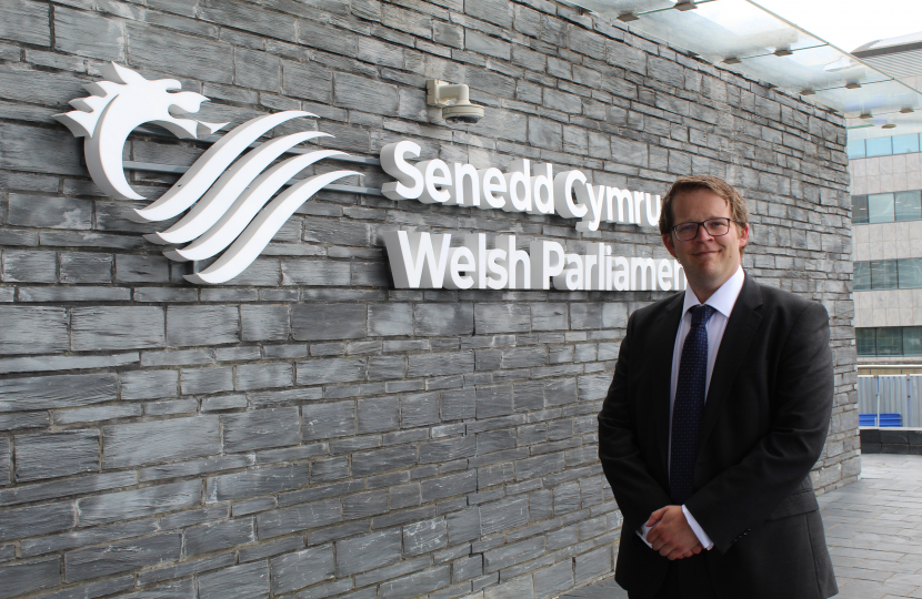 Joel James in the Welsh Parliament 