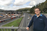 JJ Standing over the A470